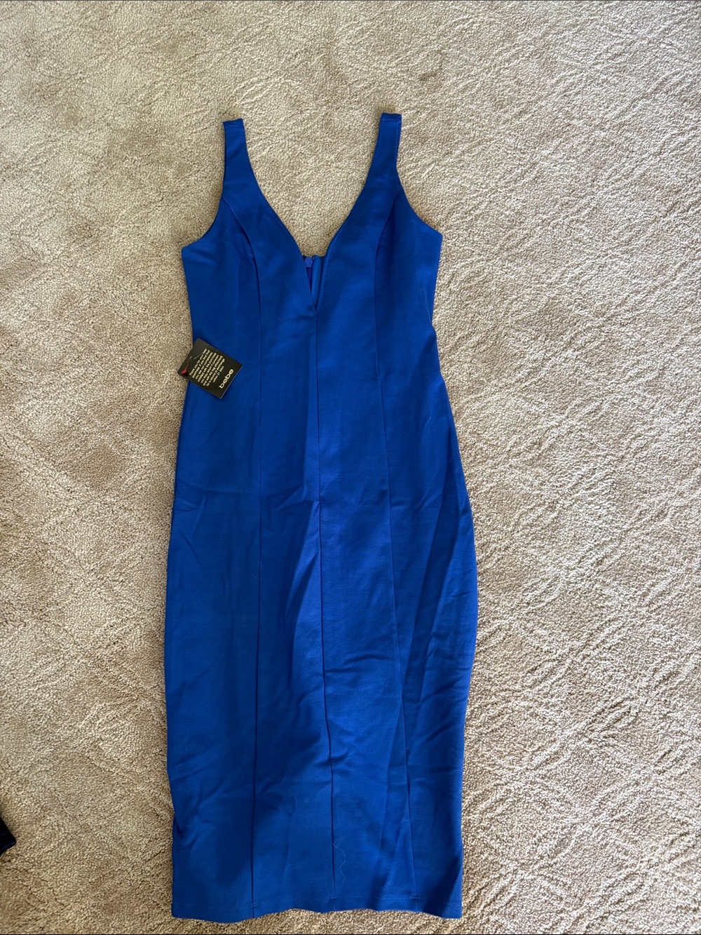 bebe Bold Royal Blue Sleeveless Midi Dress